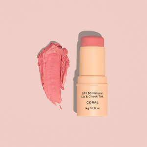 SPF 50 Natural Lip & Cheek Tint - Coral