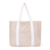 Avocado Zinc / Terry Towelling Tote - Latte