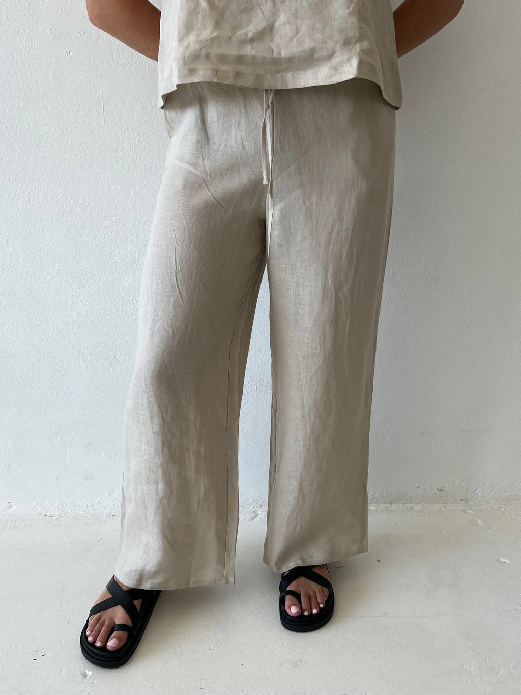 Luxe Linen Pant  - Natural