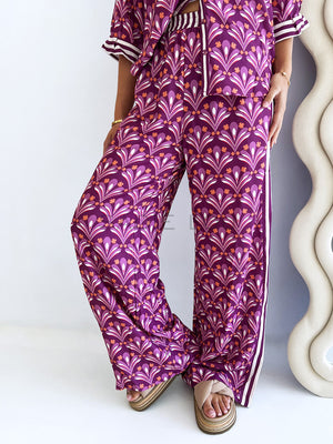 Zella The Label / Manzo Pant - Bloom Plum Print