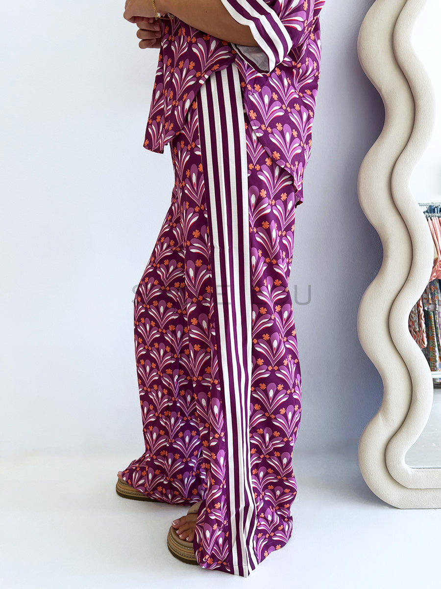 Zella The Label / Manzo Pant - Bloom Plum Print