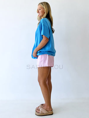 By Frankie / Blanca Shorts - Pink Stripe