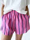 By Frankie / Blanca Shorts - Pink & Navy Stripe