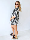 By Frankie / Elodie Short Set - Black and White Stripe