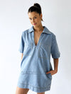 By Frankie / Holiday Denim Dress  - Light Wash