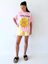 By Frankie / Amalfi Shorts - Yellow/Pink Stripe