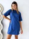 Cartel and Willow / Carmen Shirt Dress - Azure