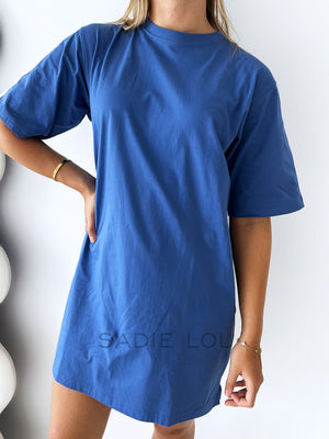 Cartel and Willow / Carmen Shirt Dress - Azure