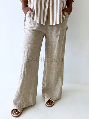 Little Lies / Jude Linen Pant - Natural