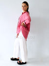 Little Lies / Linen Boyfriend Shirt - Pink