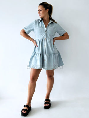 Billie Denim Dress - Light Wash