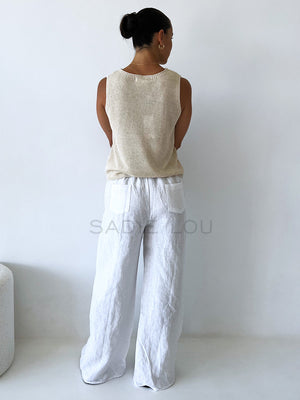 Little Lies / Jude Linen Pant - White