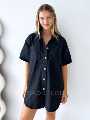 By Frankie / Harvey Denim Dress - Black