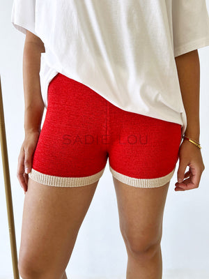 Lost in Lunar / Jessie Knit shorts - Red