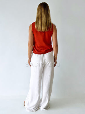 All About Eve / Luxe Linen Pant - White