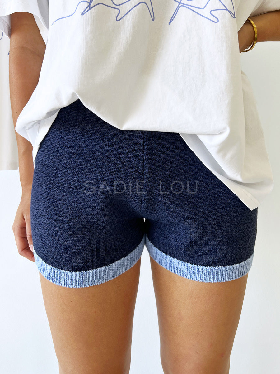 Lost in Lunar / Jessie Knit shorts - Navy