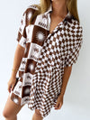 Palm Collective / Checkerboard Shirt Dress