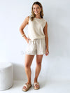 little Lies / Bronte Linen Shorts - Oatmeal