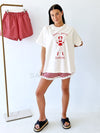 By Frankie / Red Gingham Frill Shorts