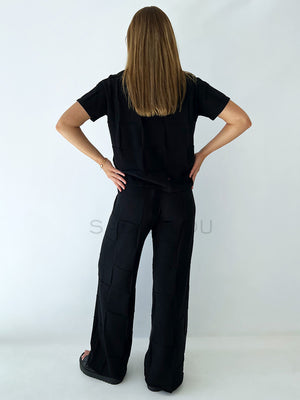 LITTLE LIES / LUNA KNIT PANT - BLACK