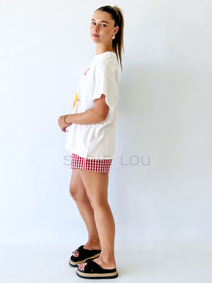 By Frankie / Blanca Shorts - Red Gingham