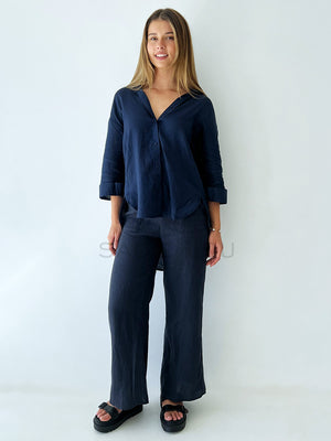 Little Lies / Jude Linen Pant - Navy