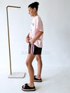 By Frankie /  Racer Shorts - Brown/Pink Stripe