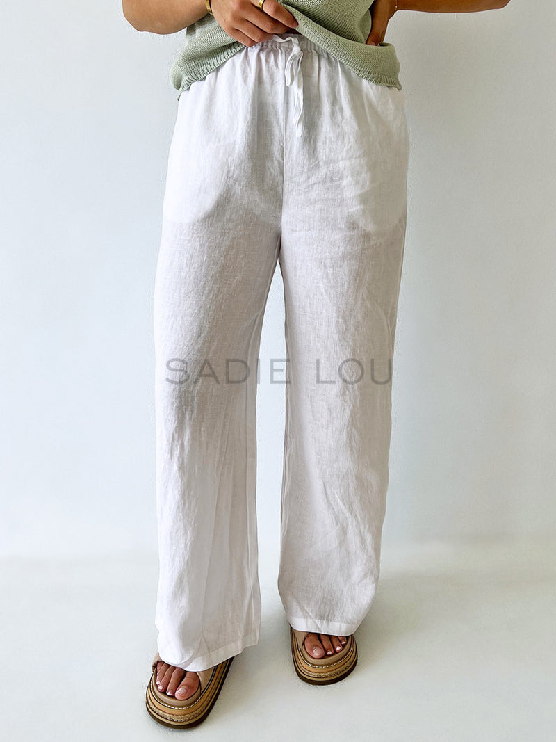 Little Lies / Tara Pants - White