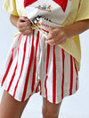 By Frankie / Amalfi Short - White/Red Stripe