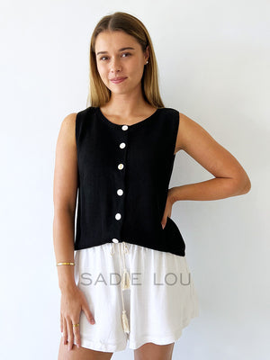 Little Lies / Chloe Top - Black