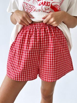 By Frankie / Blanca Shorts - Red/White Check