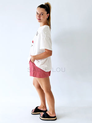 By Frankie / Blanca Shorts - Red/White Check