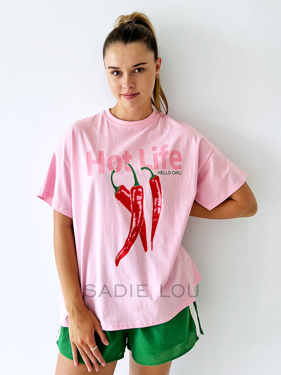 By Frankie / Hello Chilli Tee - Pink