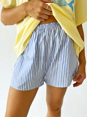 By Frankie / Blanca Shorts - Light Blue Stripe