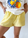 By Frankie / Blanca Shorts - Yellow Pinstripe