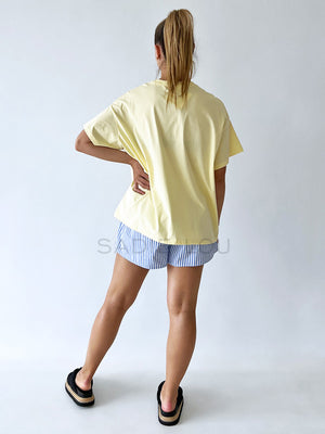 By Frankie / Blanca Shorts - Light Blue Stripe