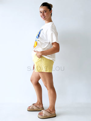 By Frankie / Blanca Shorts - Yellow Pinstripe