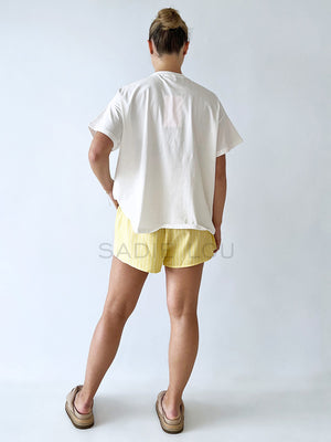 By Frankie / Blanca Shorts - Yellow Pinstripe