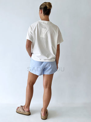 By Frankie / Blanca Shorts - Blue Pinstripe