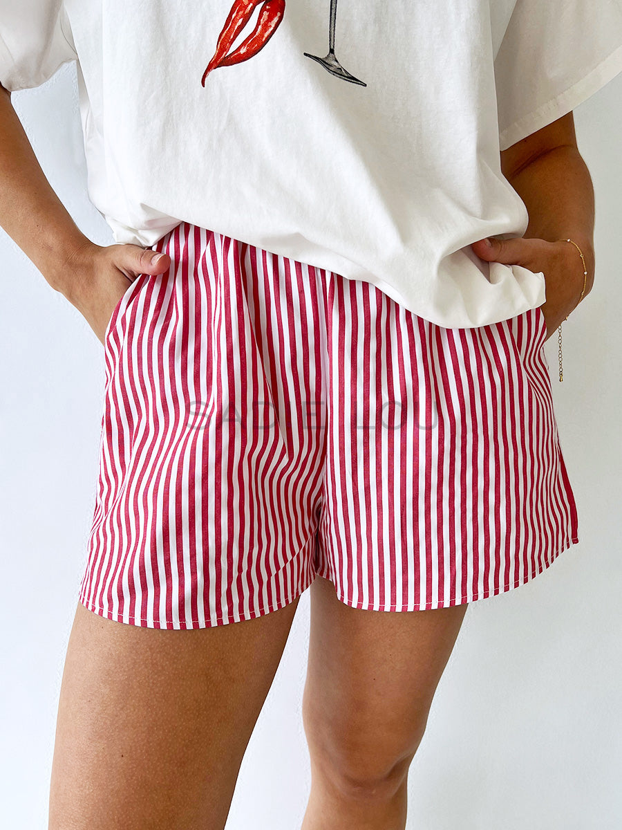 By Frankie / Blanca Shorts - Red Stripe