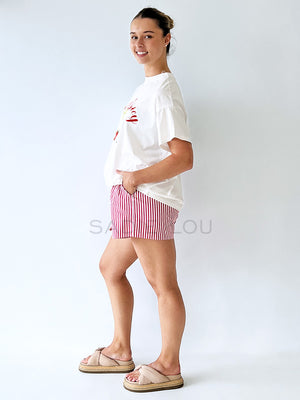 By Frankie / Blanca Shorts - Red Stripe