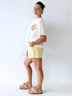 By Frankie / Blanca Shorts - Yellow Stripe