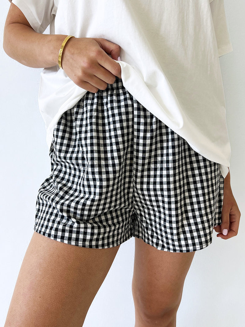 By Frankie / Blanca Shorts - Black Gingham