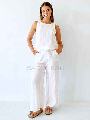 Little Lies / Jude Linen Pant - White