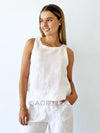 Little Lies / Jude Linen Top White