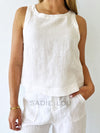 Little Lies / Jude Linen Top White