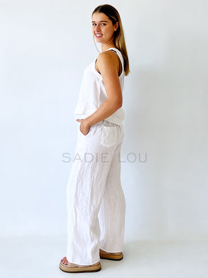 Little Lies / Jude Linen Pant - White