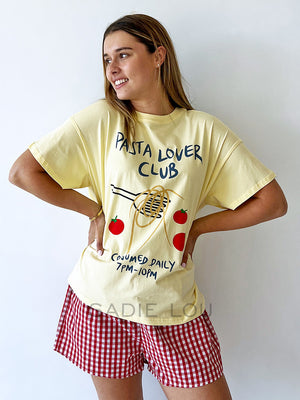 By Frankie / Yellow Pasta Lover Club Tee