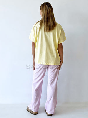 By Frankie / Corfu Pant Pink Pinstripe