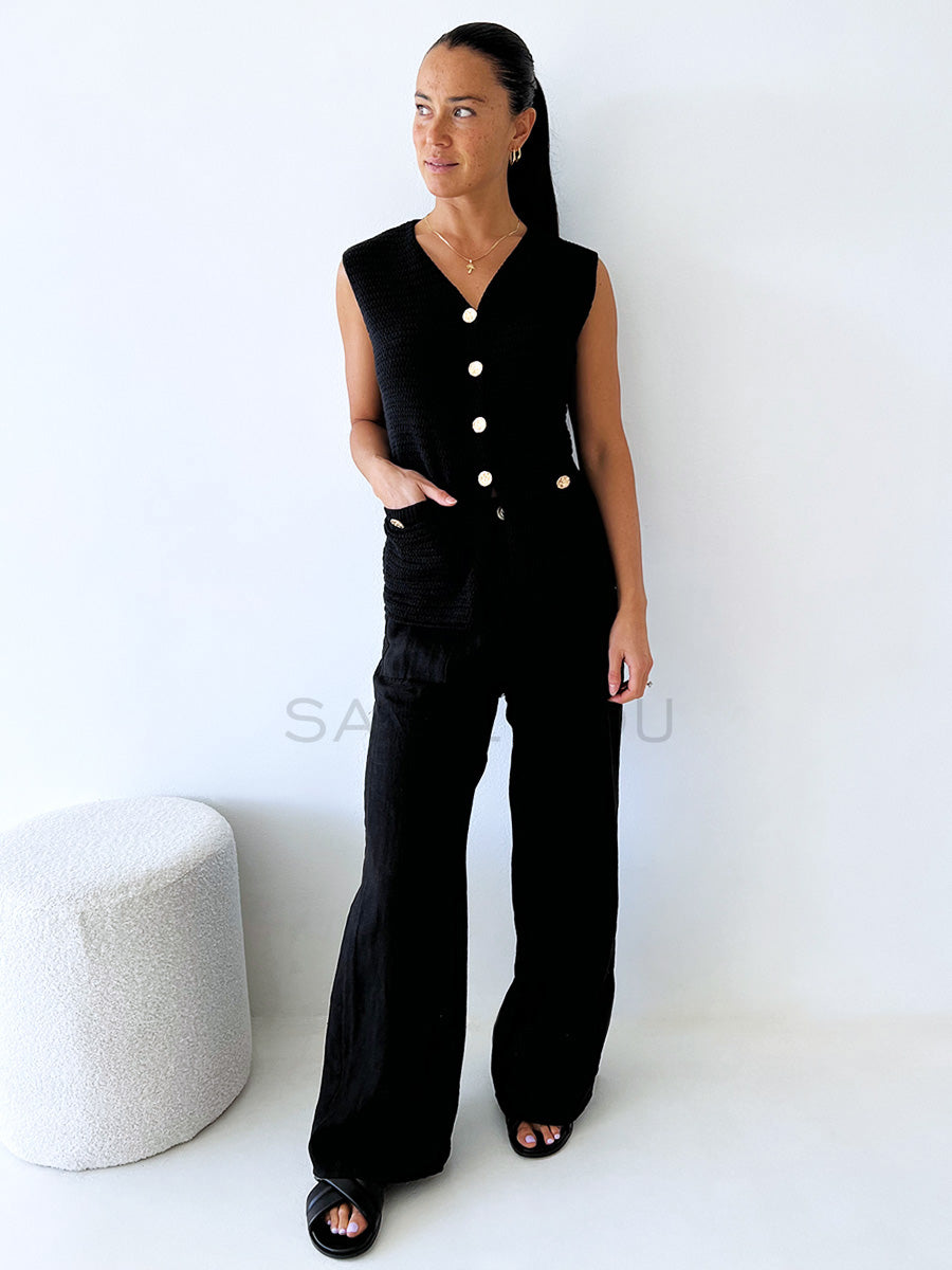 Little Lies / Jude Linen Pant - Black